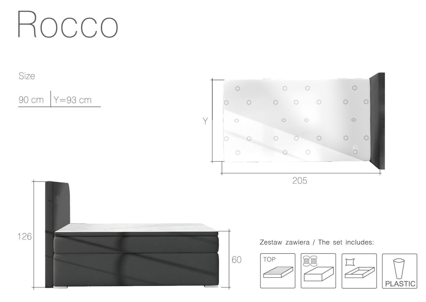 Gulta Rocco 90x200 cm, rozā cena un informācija | Gultas | 220.lv