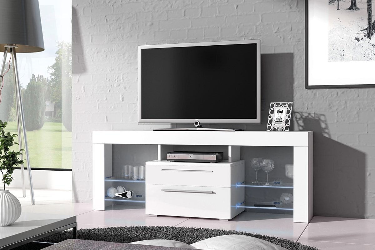 TV galds Nesli, balts цена и информация | TV galdiņi | 220.lv