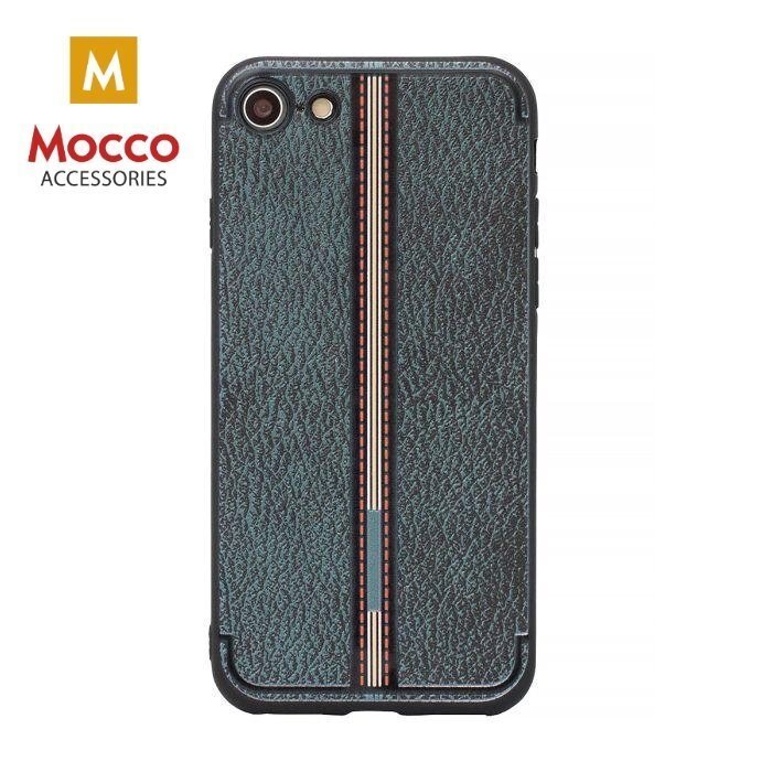 Aizsargmaciņš Mocco Trendy Grid And Stripes Silicone Back Case Apple iPhone X Black (Pattern 3) cena un informācija | Telefonu vāciņi, maciņi | 220.lv