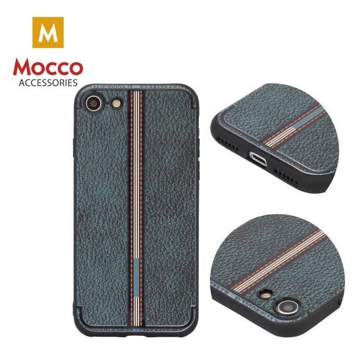 Aizsargmaciņš Mocco Trendy Grid And Stripes Silicone Back Case Apple iPhone X Black (Pattern 3) cena un informācija | Telefonu vāciņi, maciņi | 220.lv