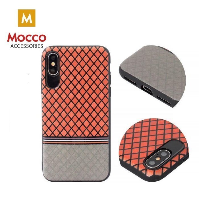 Aizsargmaciņš Mocco Trendy Grid And Stripes Silicone Back Case Samsung G950 Galaxy S8 Red (Pattern 2) cena un informācija | Telefonu vāciņi, maciņi | 220.lv