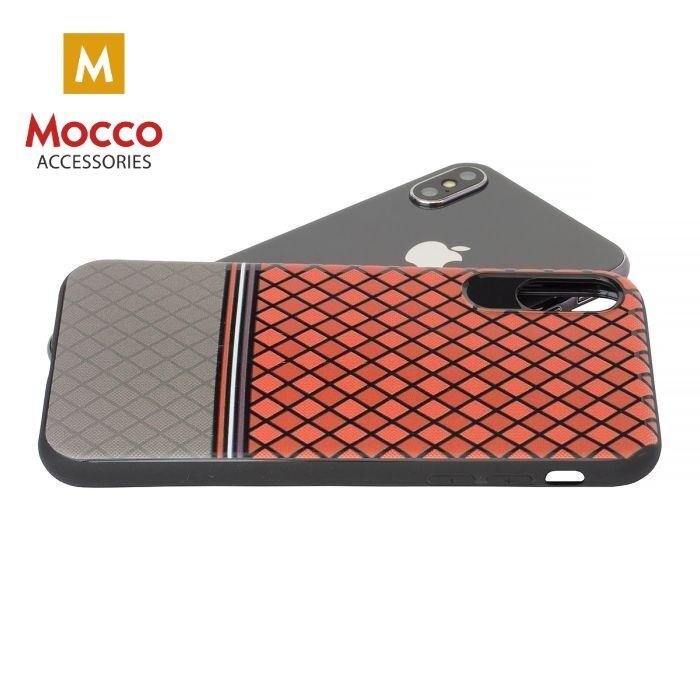 Aizsargmaciņš Mocco Trendy Grid And Stripes Silicone Back Case Apple iPhone 7 / 8 Red (Pattern 2) cena un informācija | Telefonu vāciņi, maciņi | 220.lv