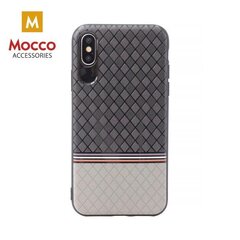 Aizsargmaciņš Mocco Trendy Grid And Stripes Silicone Back Case Apple iPhone X Grey (Pattern 2) cena un informācija | Telefonu vāciņi, maciņi | 220.lv