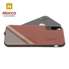 Aizsargmaciņš Mocco Trendy Grid And Stripes Silicone Back Case Apple iPhone X Red (Pattern 1) cena un informācija | Telefonu vāciņi, maciņi | 220.lv