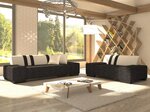 Комплект мягкой мебели NORE 2+3 Porto, коричневый / кремовый