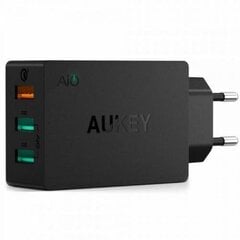 Lādētājs Aukey LLTSEU65482, ātra uzlāde, 3 x USB 3.0, melns цена и информация | Зарядные устройства для телефонов | 220.lv