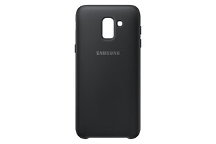 Maciņš aizmugurējais Samsung       J6 2018 J600 Dual Layer Cover EF-PJ600CBEGWW    Black cena un informācija | Telefonu vāciņi, maciņi | 220.lv