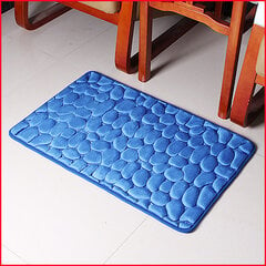 Memory foam paklājs "Benedomo" Deep blue, 60x100 cm cena un informācija | Vannas istabas aksesuāri | 220.lv