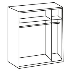 Drēbju skapis Chess 135 cm, Alpu balts cena un informācija | Vasaras riepas | 220.lv