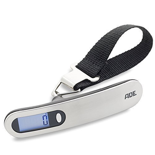 ADE Luggage Scale KW1600 Maximum weight (capacity) 50 kg, Accuracy 100 g, Multiple user(s), Stainless steel цена и информация | Ķermeņa svari, bagāžas svari | 220.lv