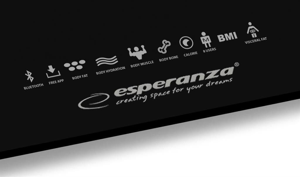 Svari Esperanza, melni цена и информация | Ķermeņa svari, bagāžas svari | 220.lv