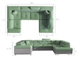 Universāls stūra dīvāns Letto, brūna cena un informācija | Stūra dīvāni | 220.lv