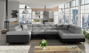 Universāls stūra dīvāns Letto, pelēks / melns cena un informācija | Stūra dīvāni | 220.lv