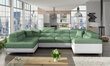 Universāls stūra dīvāns Letto, zaļš / balts cena un informācija | Stūra dīvāni | 220.lv