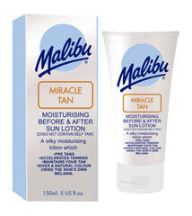 Лосьон стимулирующий загар для лица и тела Malibu Miracle Tan Moisturising Before & After Sun 150 мл цена и информация | Кремы от загара | 220.lv