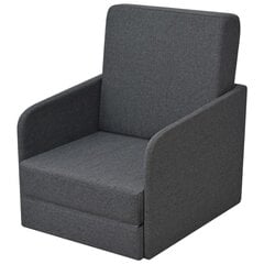 vidaXL izvelkams krēsls, tumši pelēks audums цена и информация | Кресла в гостиную | 220.lv
