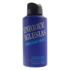 Izsmidzināms dezodorants Enrique Iglesias Andrenaline Night 150 ml cena un informācija | Parfimēta vīriešu kosmētika | 220.lv