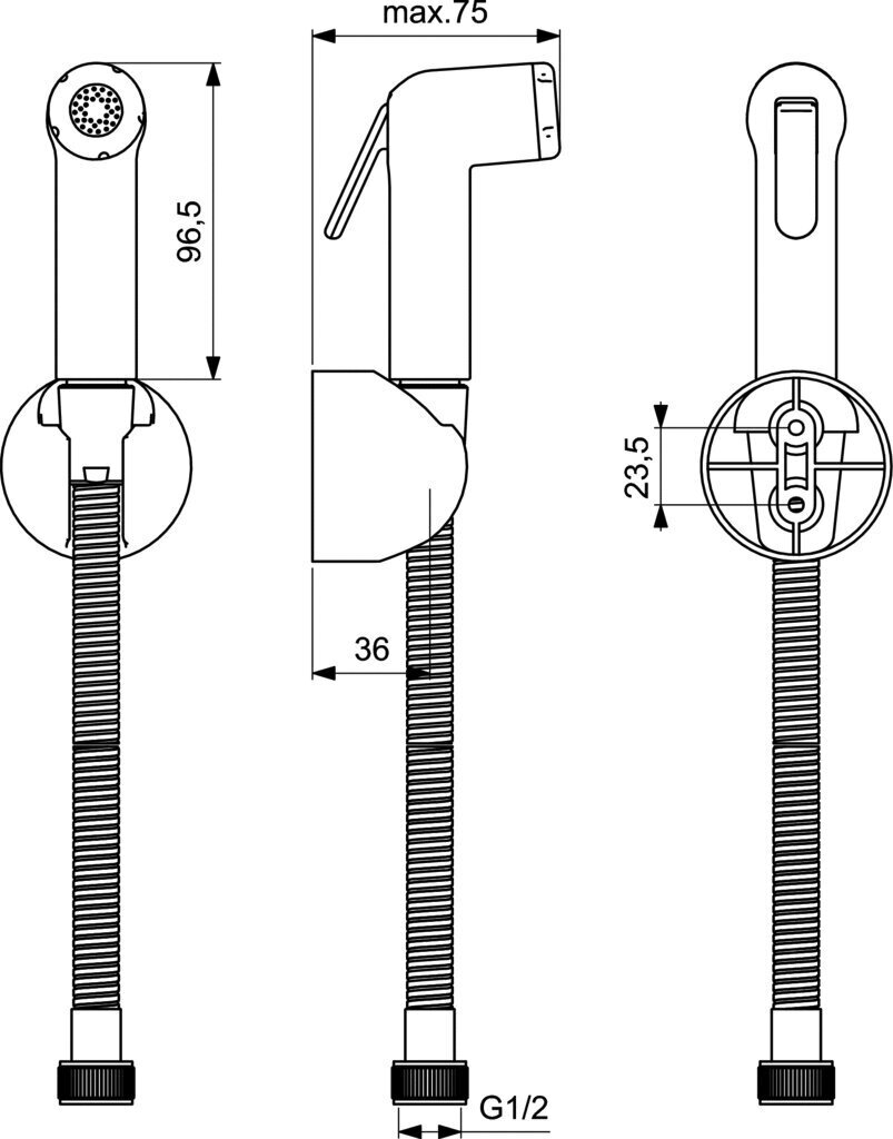 Bidē dušas komplekts Ideal Standard, hroms. B0595AA цена и информация | Jaucējkrāni | 220.lv