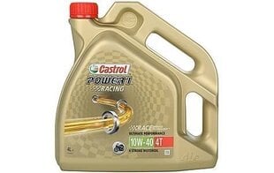 Моторное масло Castrol Power 1 Racing 4T 10W-40, 4 л цена и информация | Мото масла | 220.lv