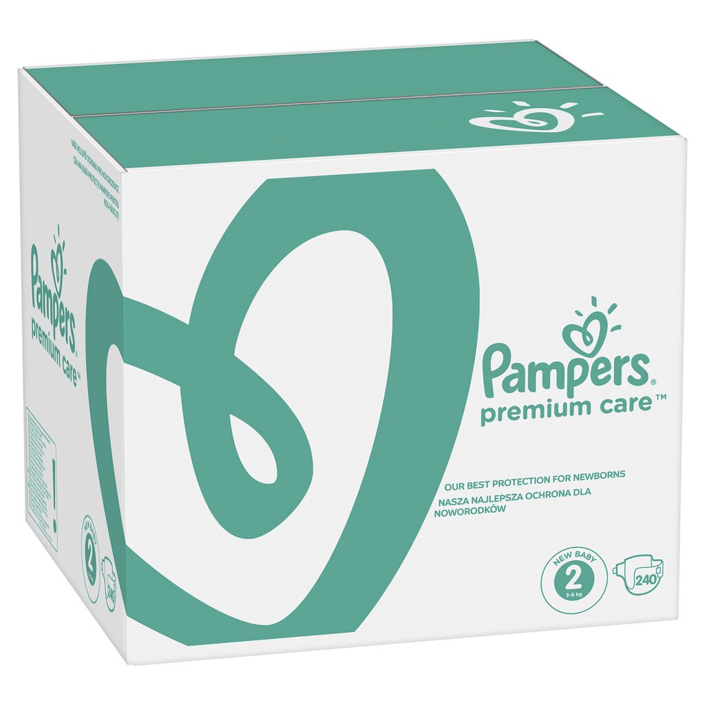 Autiņbiksītes PAMPERS Premium Monthly Pack 2.izmērs 240 gab. cena un informācija | Autiņbiksītes | 220.lv