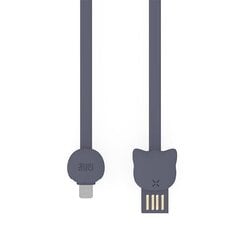 Maoxin Vitality Cat Series Lightning MD818ZM/A / 2.1A / USB Datu un Uzlādes Kabelis 1m Pelēks (EU Blister) cena un informācija | Kabeļi un vadi | 220.lv