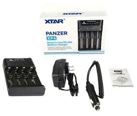 Xtar universālais lādētājs Li-ion un Ni-MH akumulatoriem PANZER (XP4) cena un informācija | Akumulatori, lādētāji un piederumi | 220.lv