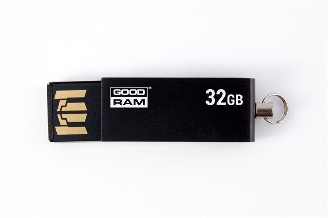 Zibatmiņa GOODRAM - CUBE 32GB USB2 BLACK цена и информация | USB Atmiņas kartes | 220.lv