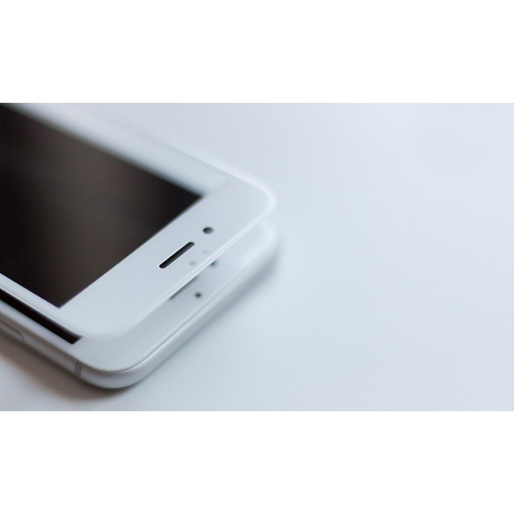 Rūdīta stikla ekrāna aizsargs 3MK HardGlass MAX, piemērots Apple iPhone 8 telefonam, caurspīdīgs/balts cena un informācija | Ekrāna aizsargstikli | 220.lv