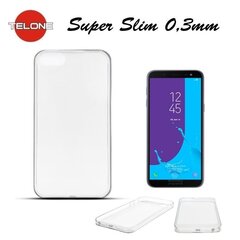 Telone Ultra Slim 0.3mm Back Case Samsung J600F Galaxy J6 (2018) супер тонкий чехол Прозрачный цена и информация | Чехлы для телефонов | 220.lv