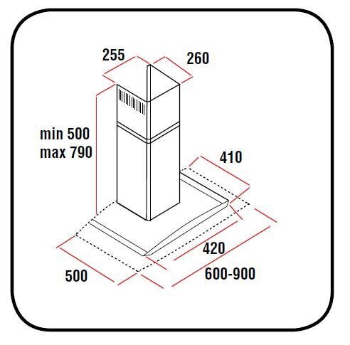 Schlosser H 50E 60x/750 цена и информация | Tvaika nosūcēji | 220.lv