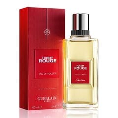 <p>Habit Rouge Eau De Perfume от Guerlain — восточно-древесный аромат для мужчин с богатой композицией. Идеальная смесь апельсина, базилика, бергамота, бразильского красного дерева, лимона, лайма и мандарина, затем гвоздики, сандала, пачули, корицы, жасмина, кедра и розы. Он закрыт нотами ванили, кожи, амбры, дубового мха, бензойной смолы и лабданума. Он был запущен в 1965 году.</p>
 цена и информация | Мужские духи | 220.lv