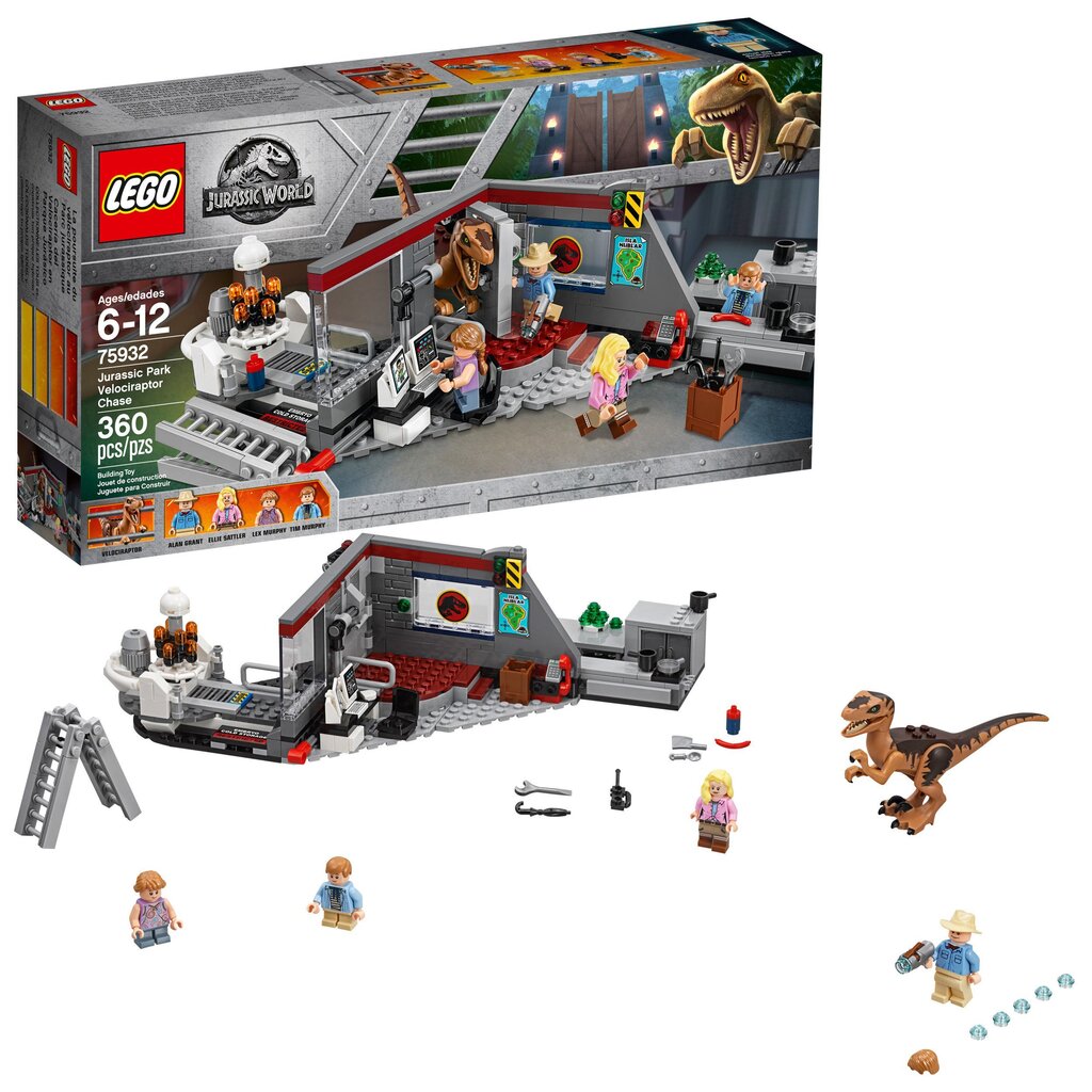 75932 LEGO® Jurassic World Juras laikmeta parka plēsāju vajāšana cena un informācija | Konstruktori | 220.lv