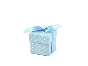 Подарочные коробочки, в голубые точки (10 шт.) цена и информация | Упаковочные материалы для подарков | 220.lv