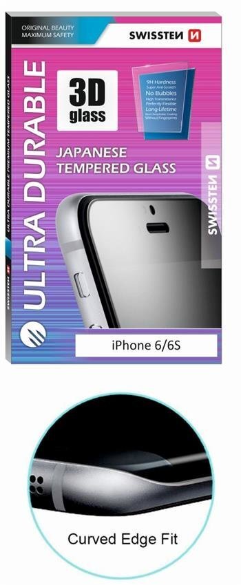 Swissten Ultra Durable 3D Full Face Tempered Glass Aizsargstikls Apple iPhone X / XS Balts cena un informācija | Ekrāna aizsargstikli | 220.lv