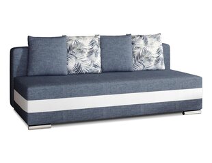 Dīvāns Calia, tumši zils un balts цена и информация | Диваны | 220.lv