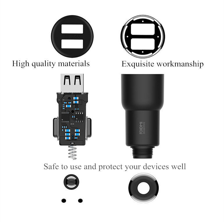 Xiaomi Mojietu (Roidmi) 3S Dual USB 2.4A FM modulators - ILādētājs cena un informācija | FM Modulatori | 220.lv