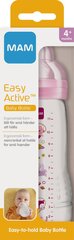 MAM pudelīte Easy Active, 4 mēn.+, 330 ml, pink cena un informācija | Bērnu pudelītes un to aksesuāri | 220.lv