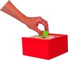 Woody 90001 Attīstoša Eko koka šķirošanas kaste ar krāsainiem ģeomētriskiem klucīšiem (20gab.) bērniem no 2 gadi + (16x16cm) cena un informācija | Rotaļlietas zīdaiņiem | 220.lv