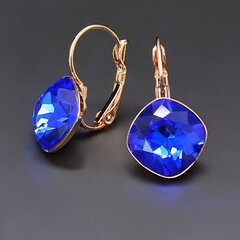 Auskari "Apžilbinošs Mirdzums IV (Majestic Blue)" ar Swarovski™ kristāliem цена и информация | Серьги | 220.lv