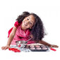 Woody 91878 Eko koka / metāla / plastmasas rotaļu virtuves trauku komplekts - gatavot mafinus (10gab.) bērniem no 3 gadiem + cena un informācija | Rotaļlietas meitenēm | 220.lv