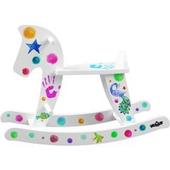 Деревянная лошадка-качалка Rocking horse - white цена и информация | Игрушки для малышей | 220.lv
