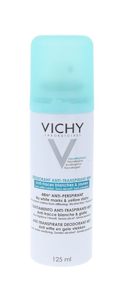 Izsmidzināms dezodorants antipersperants Vichy 48 Hour No Trace 125 ml cena un informācija | Dezodoranti | 220.lv