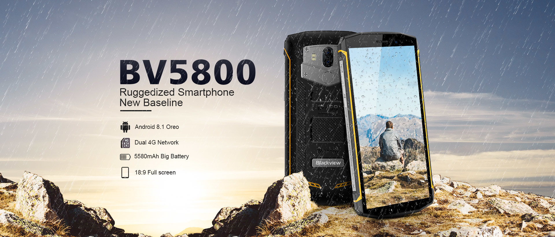 Blackview BV5800, 16 GB, Dzeltens цена и информация | Mobilie telefoni | 220.lv