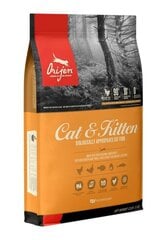 Orijen sausas maistas Cat & Kitten, 17 kg cena un informācija | Sausā barība kaķiem | 220.lv