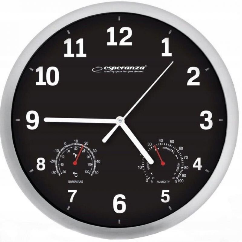 Sienas pulkstenis Lyon, melns цена и информация | Pulksteņi | 220.lv