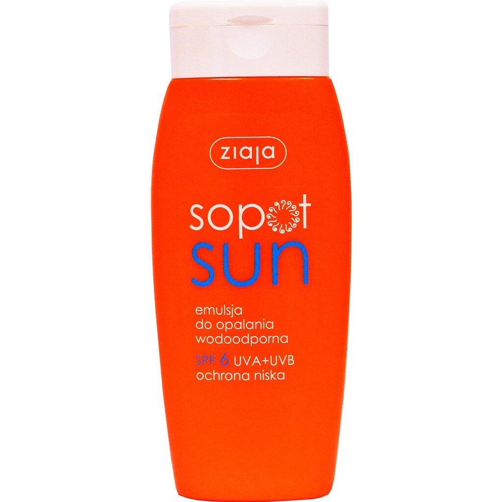 Ūdensnoturīga sauļošanās sejas un ķermeņa emulsija Ziaja Sopot Sun SPF6 150 ml цена и информация | Sauļošanās krēmi | 220.lv