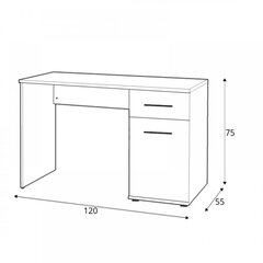 Письменный стол Halmar Lima B-1, дубовый цвет цена и информация | Компьютерные, письменные столы | 220.lv