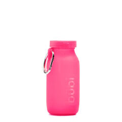 Sarullējamā silikona pudele Bübi 414 ml, rozā cena un informācija | Ūdens pudeles | 220.lv