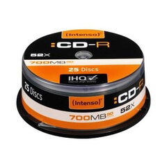 CD-R INTENSO 1001124 52x 700 MB (25 uds) цена и информация | MP3 проигрыватели | 220.lv