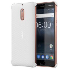 Nokia oglekļa šķiedras futrālis CC-802 Nokia 6 perlamutrs balts цена и информация | Чехлы для телефонов | 220.lv